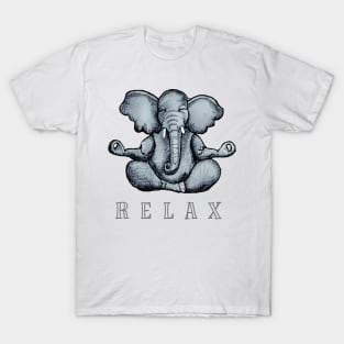Relax Yoga Elephant T-Shirt